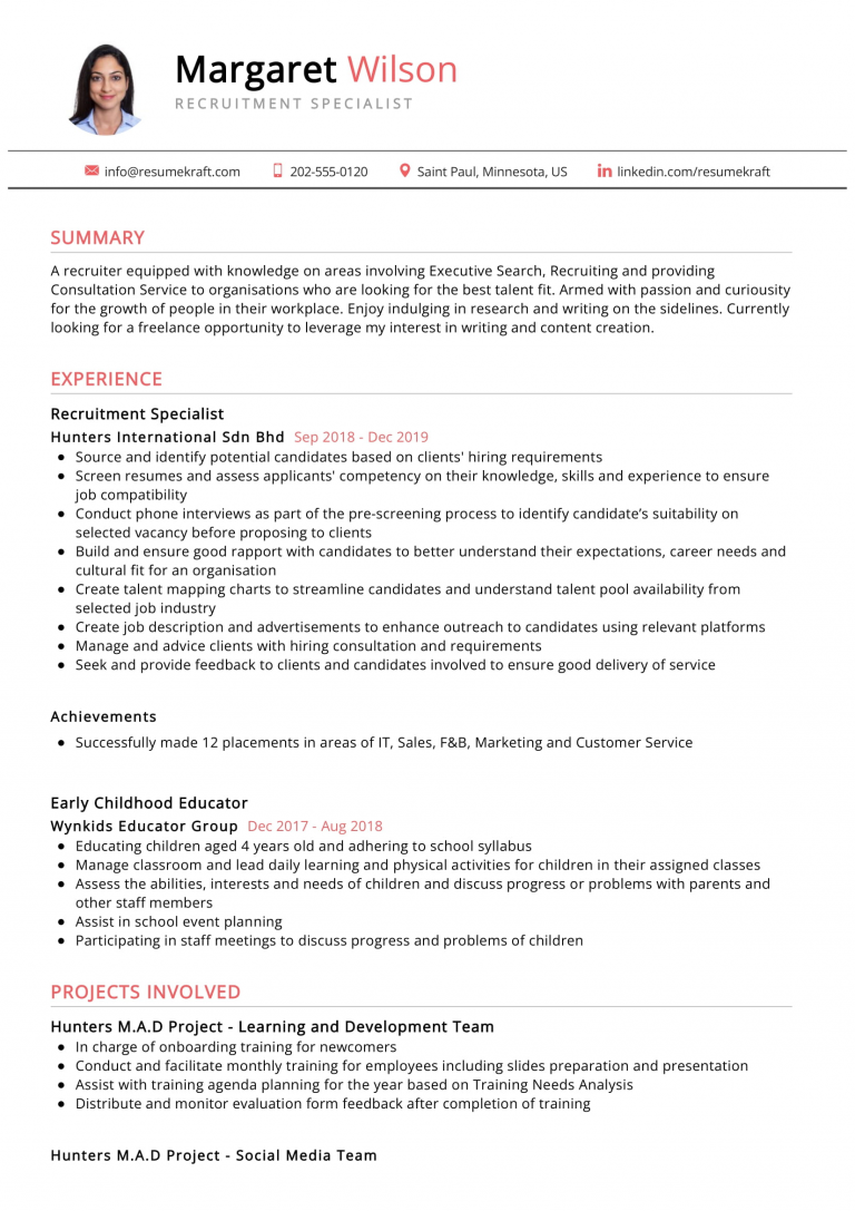 Top 20 Recruitment Specialist Resume Skills In 2024 - Resumekraft