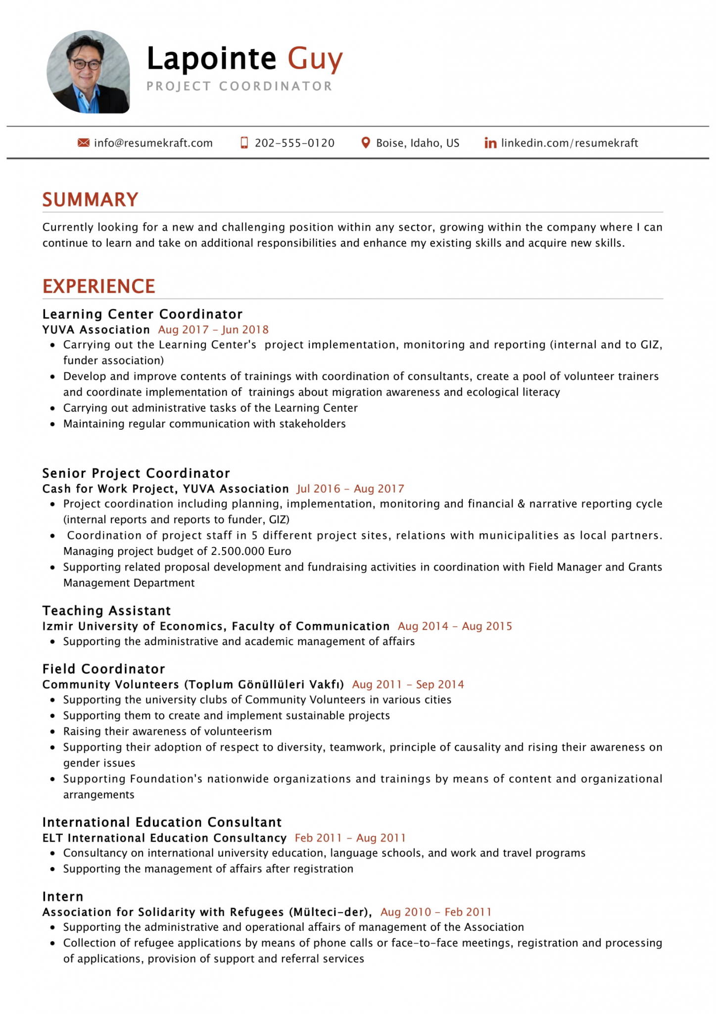 Top 20 Project Coordinator Resume Skills In 2024 ResumeKraft   Image 41 1447x2048 