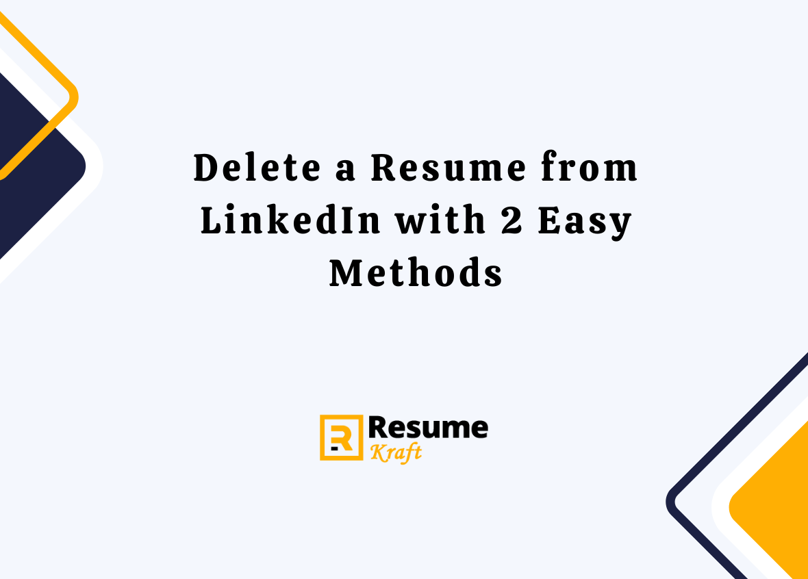 Delete a Resume from LinkedIn