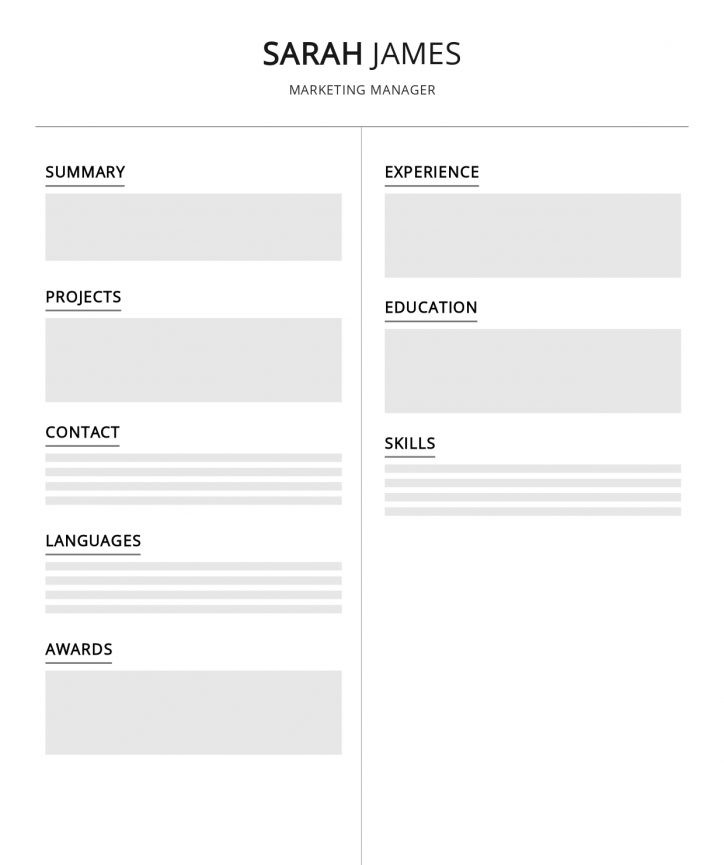 editable resume template pdf