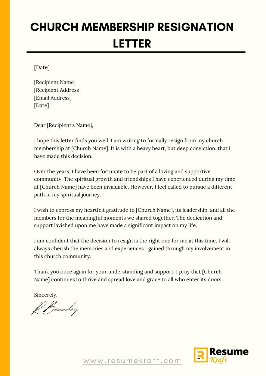 How To Write a Church Membership Resignation Letter (With Samples) 2023