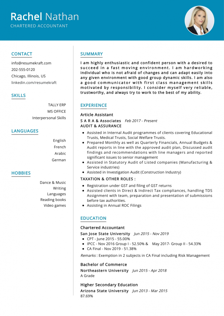 what is articleship in resume