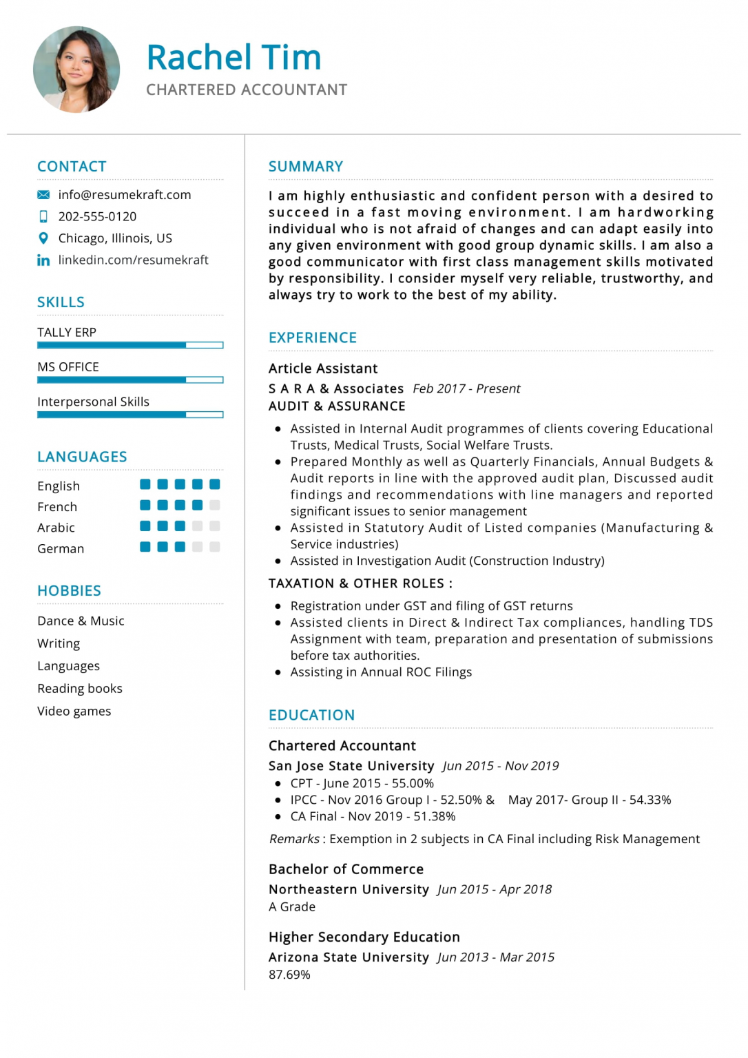 what is articleship in resume