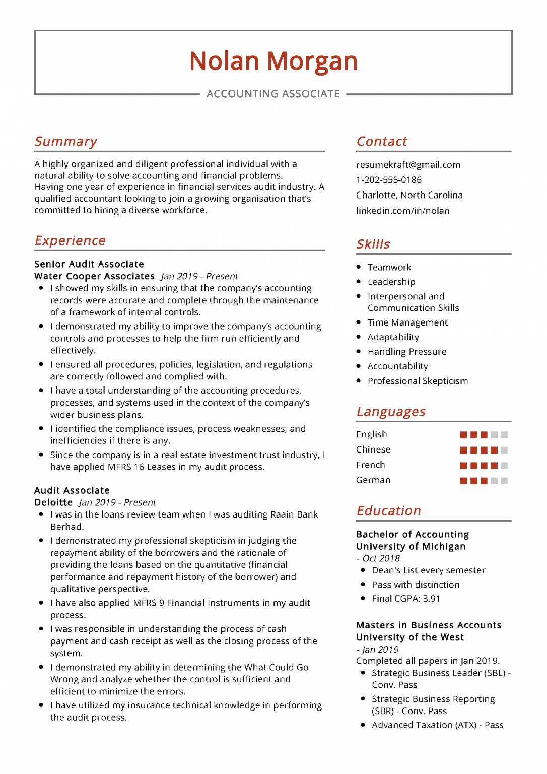 Download B.Com Resume Format Sample For Fresher In Word