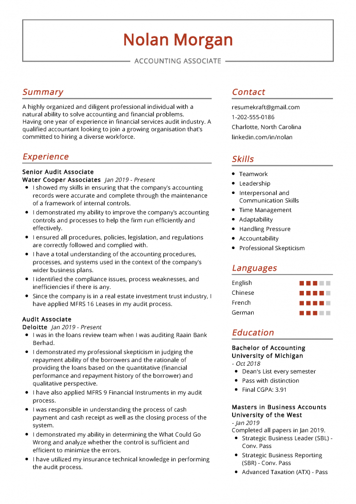 resume format for freshers b.com