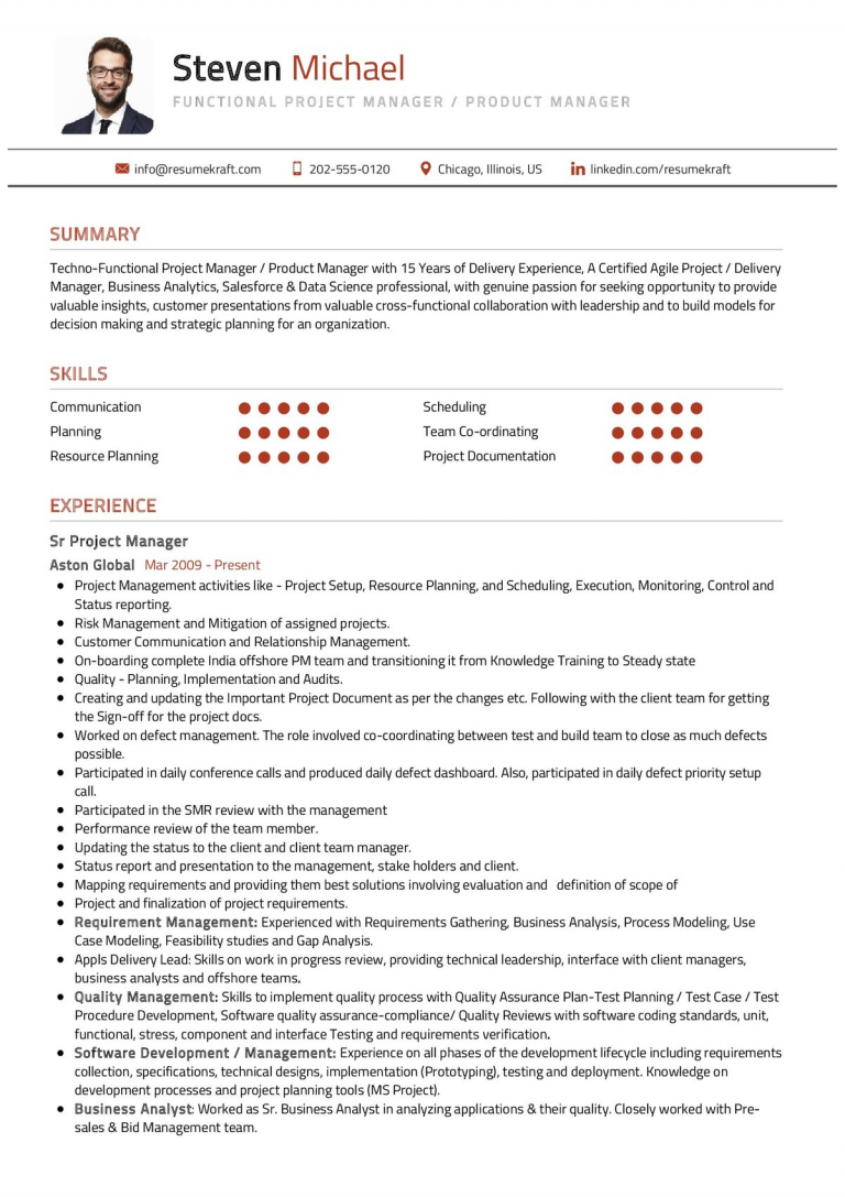 19 Project Manager Resume Examples: 2024 Guide in 2024 - ResumeKraft