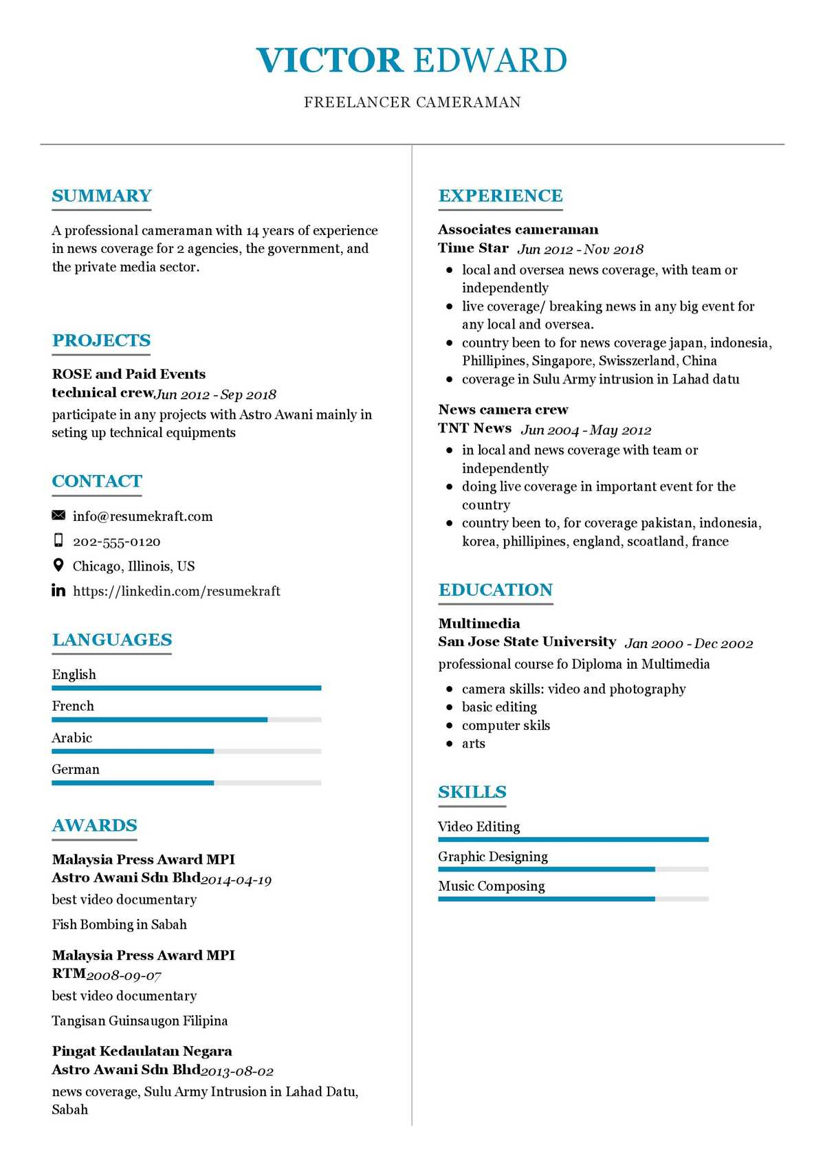 Top 27 Simple Resume Templates Free Download in 2024 - ResumeKraft