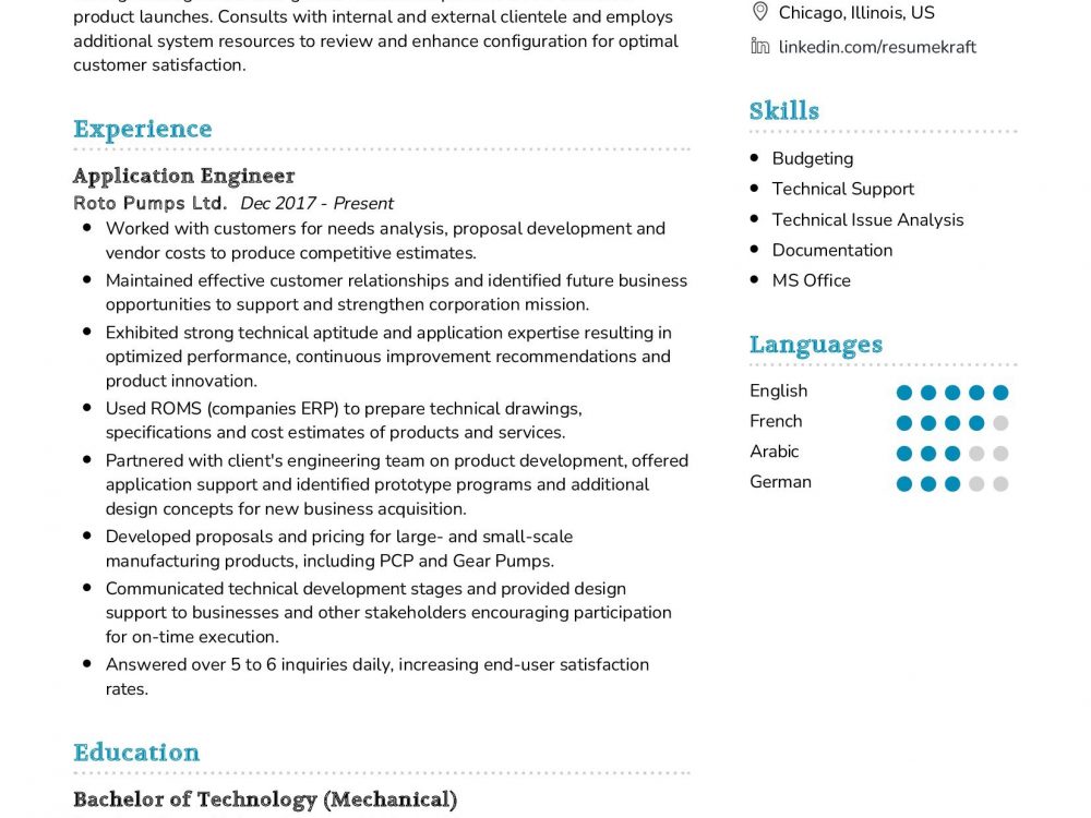 Application Engineer Resume Sample in 2024 - ResumeKraft