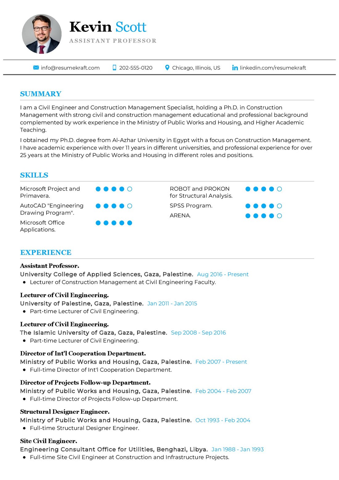 assistant professor resume sample india