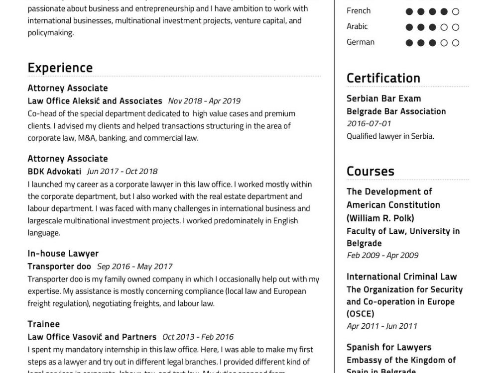 Attorney Associate Resume Example In 2024 ResumeKraft   Attorney Associate Resume Example 1000x750 