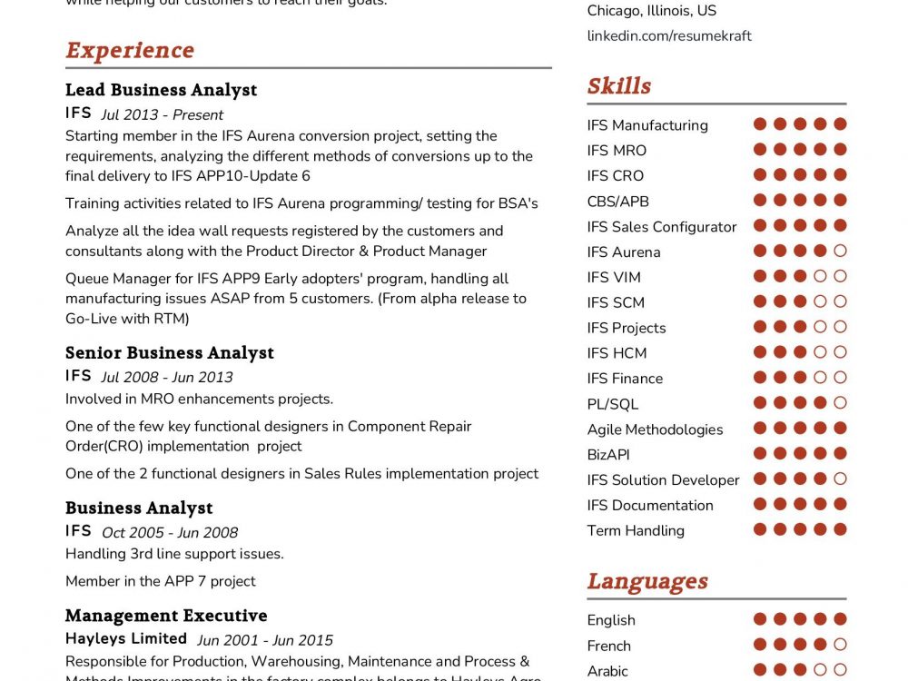 Business Systems Analyst Resume Sample in 2024 - ResumeKraft