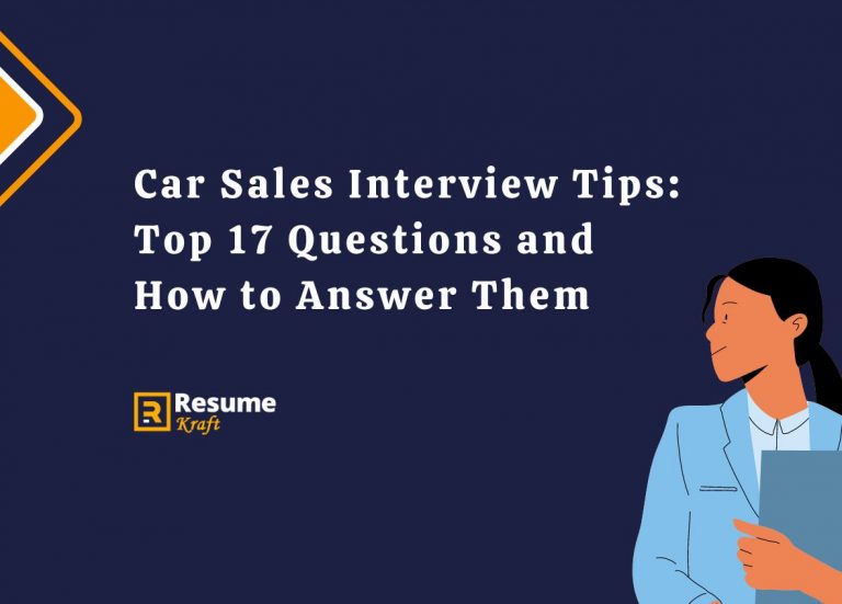 car sales interview tips