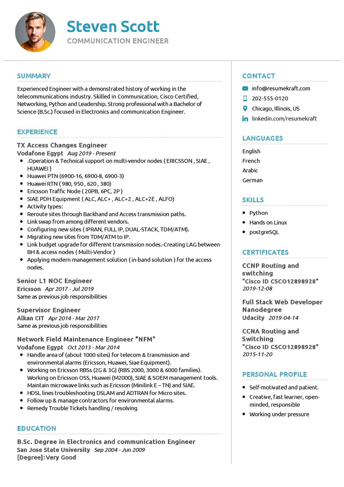 Communication Engineer Resume Example in 2024 - ResumeKraft