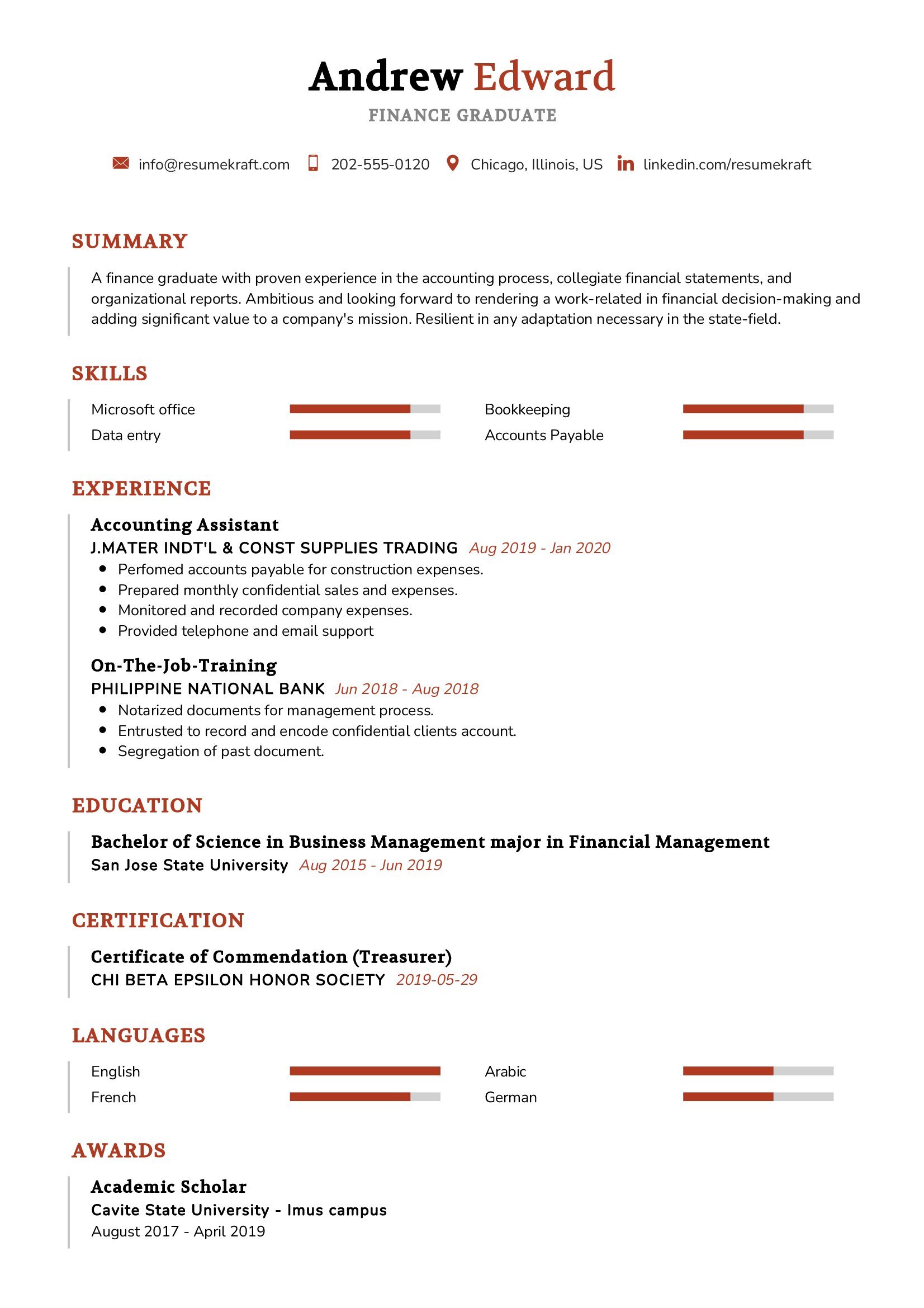 Finance Graduate Resume Sample In 2024 Resumekraft Vrogue co