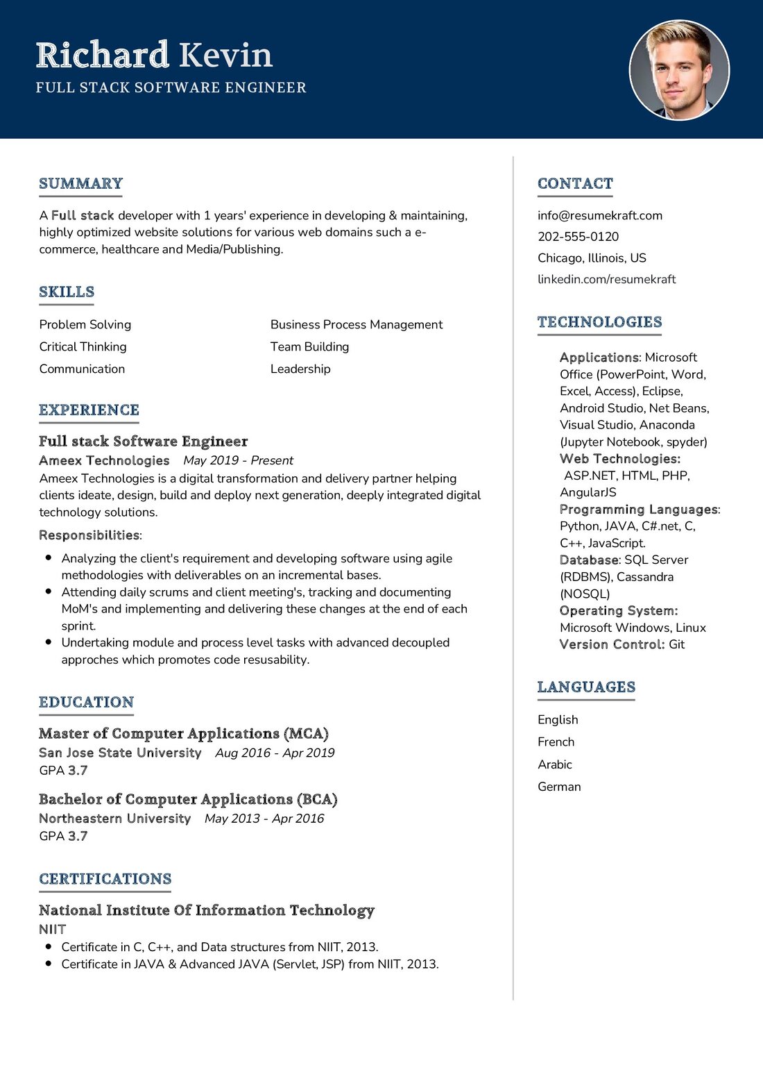 Full Stack Software Engineer Resume Example 2023 Writing Tips