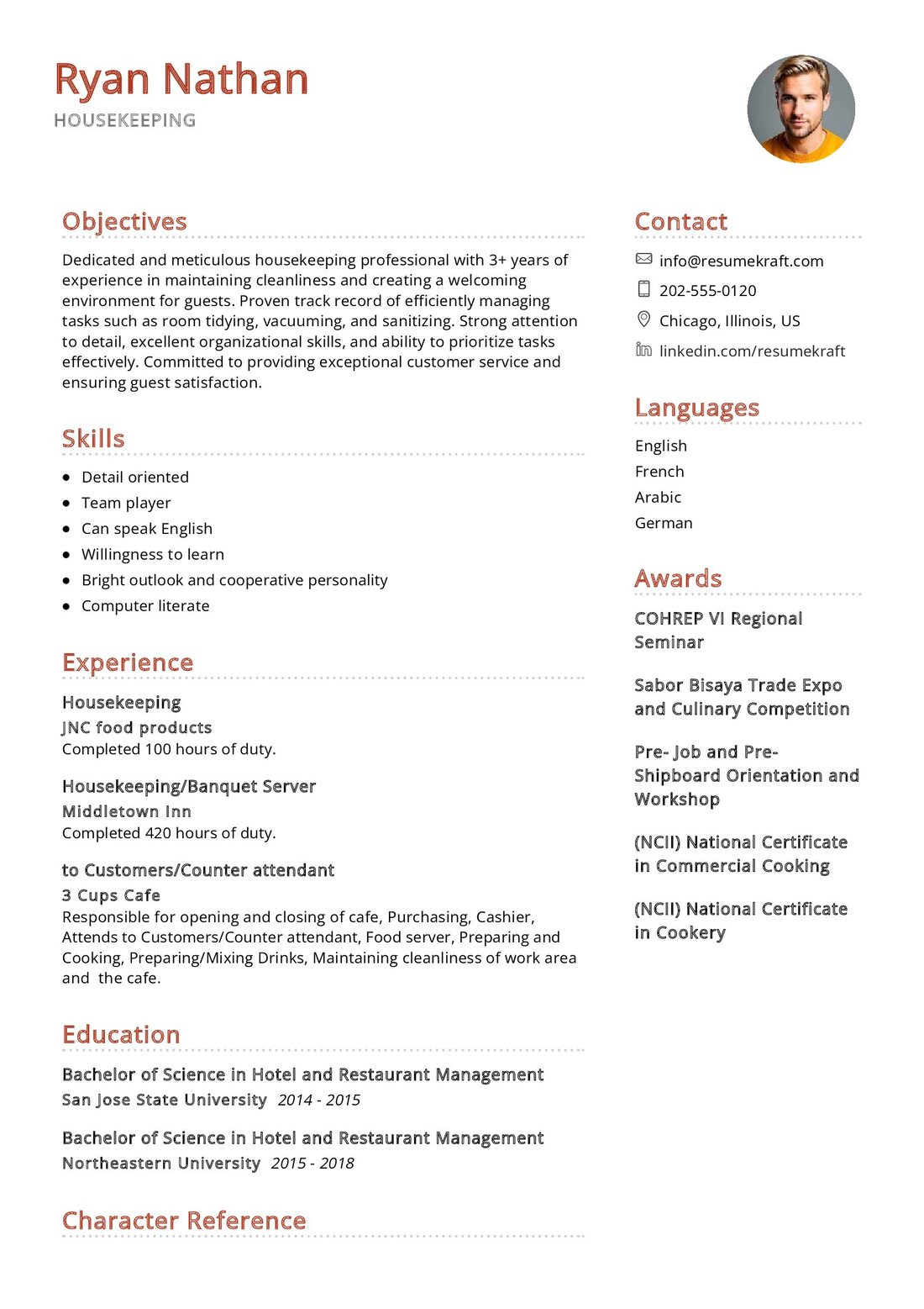 Housekeeping Resume Sample In 2025 ResumeKraft