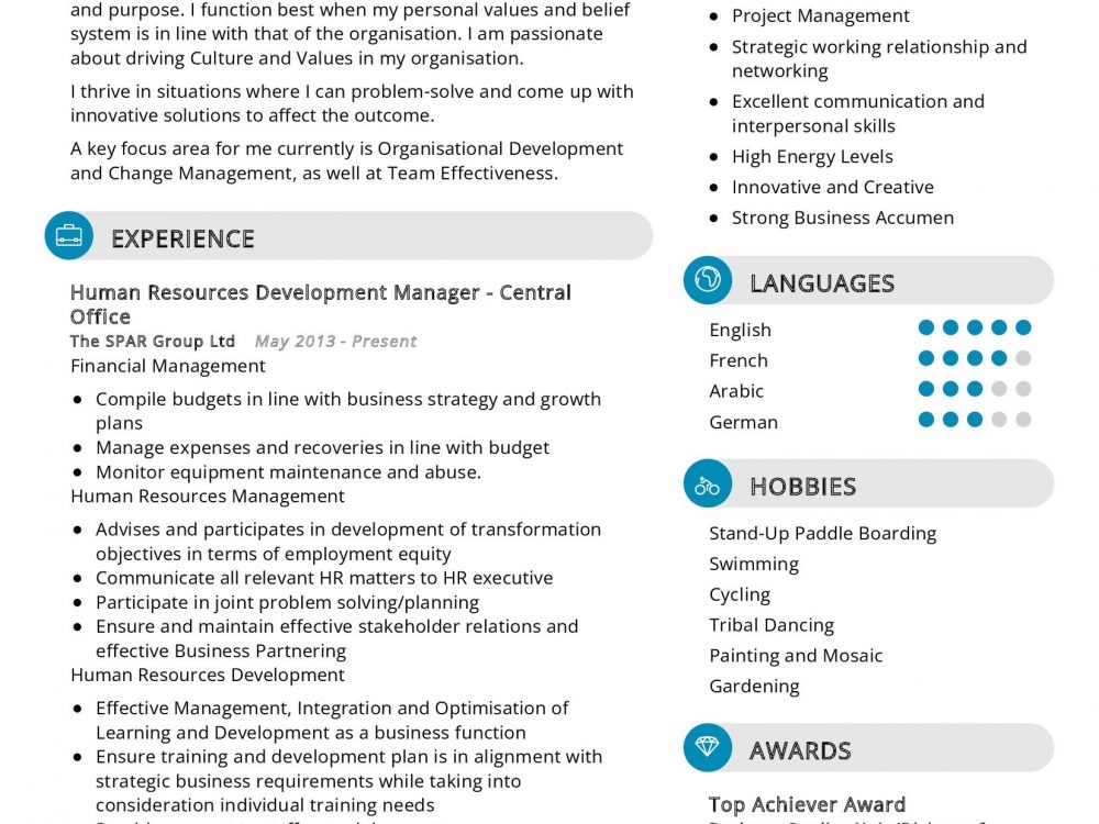 Human Resources Development Manager Resume Sample in 2024 - ResumeKraft