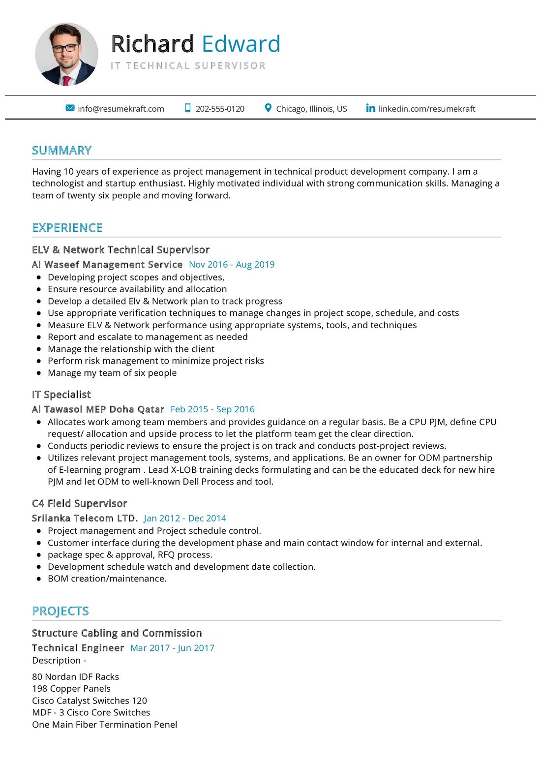 IT Technical Supervisor Resume Sample in 2024 - ResumeKraft