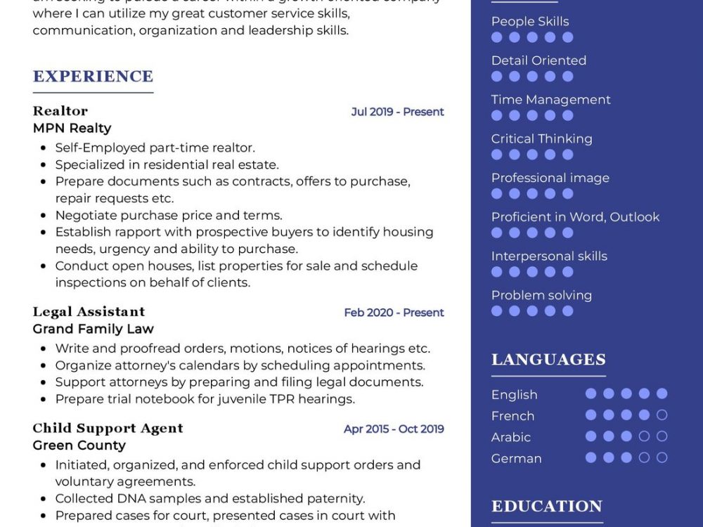 Legal Assistant Resume Sample In 2024 ResumeKraft   Legal Assistant Resume Sample 1 1000x750 