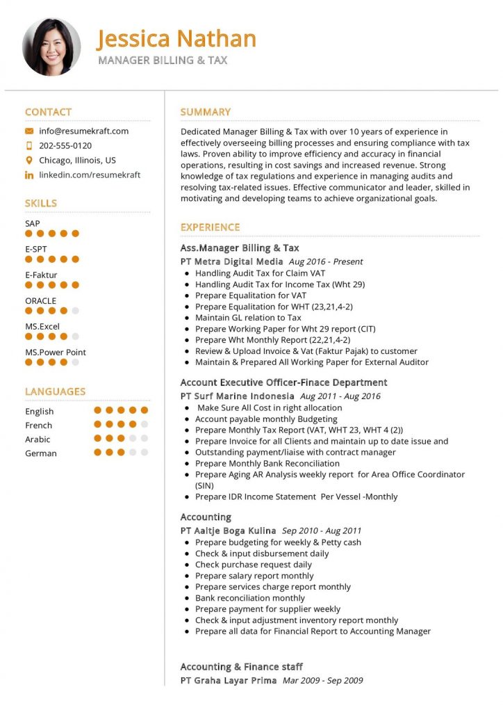 Accounting Finance Resume Samples - Page 10 of 15 in 2024 - ResumeKraft