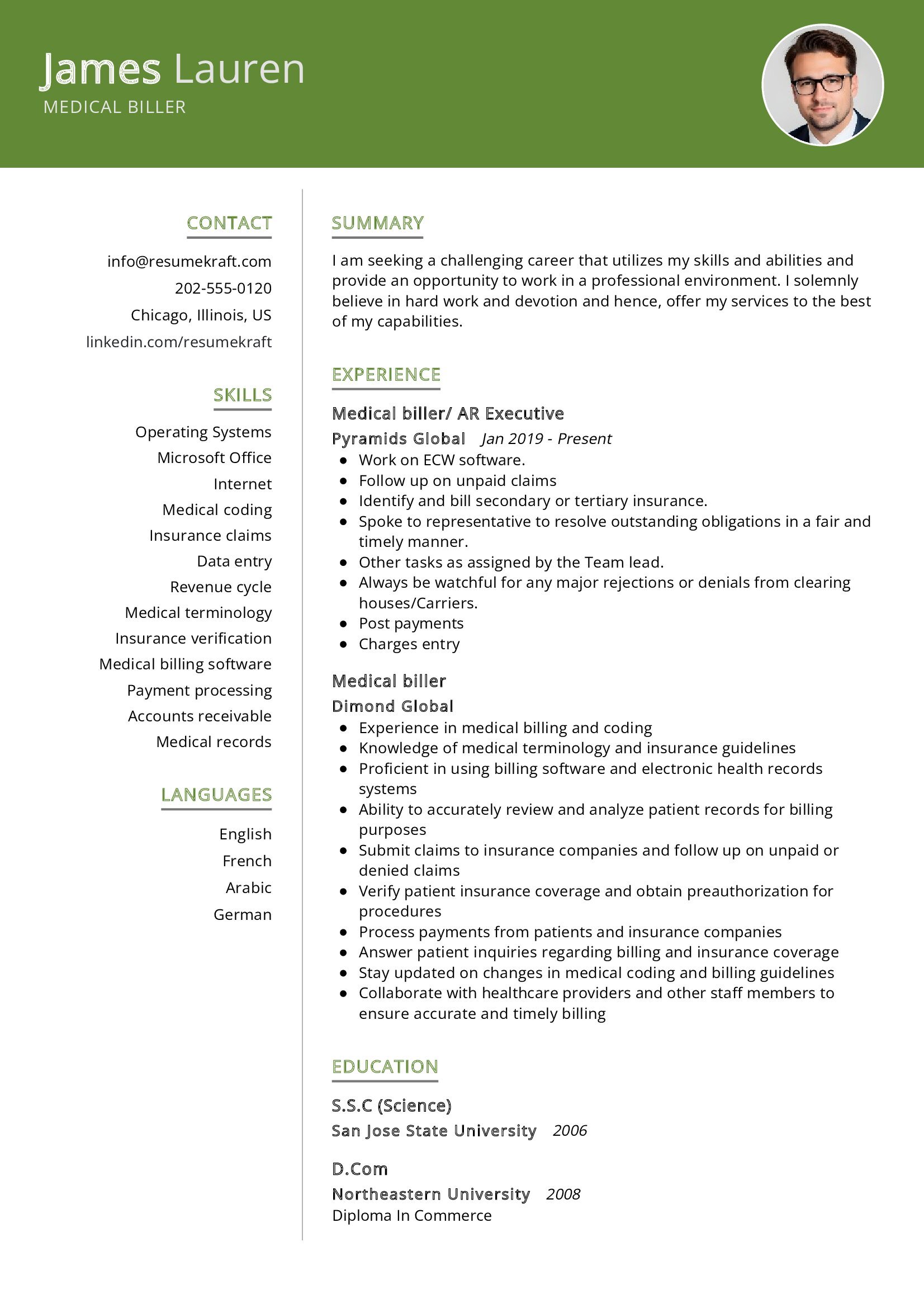 Medical Biller Resume Sample In 2024 ResumeKraft