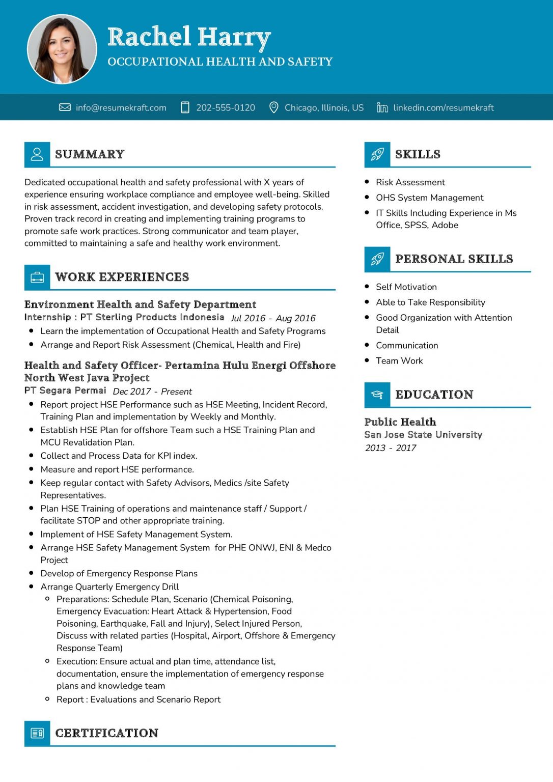 Healthcare Resume Samples Page - Occupational Health And Safety Resume Sample 1086x1536