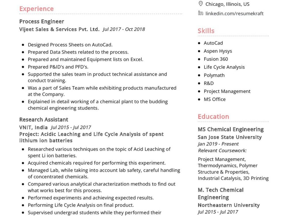 Process Engineer Resume Example In 2024 ResumeKraft   Process Engineer Resume Example 1000x750 