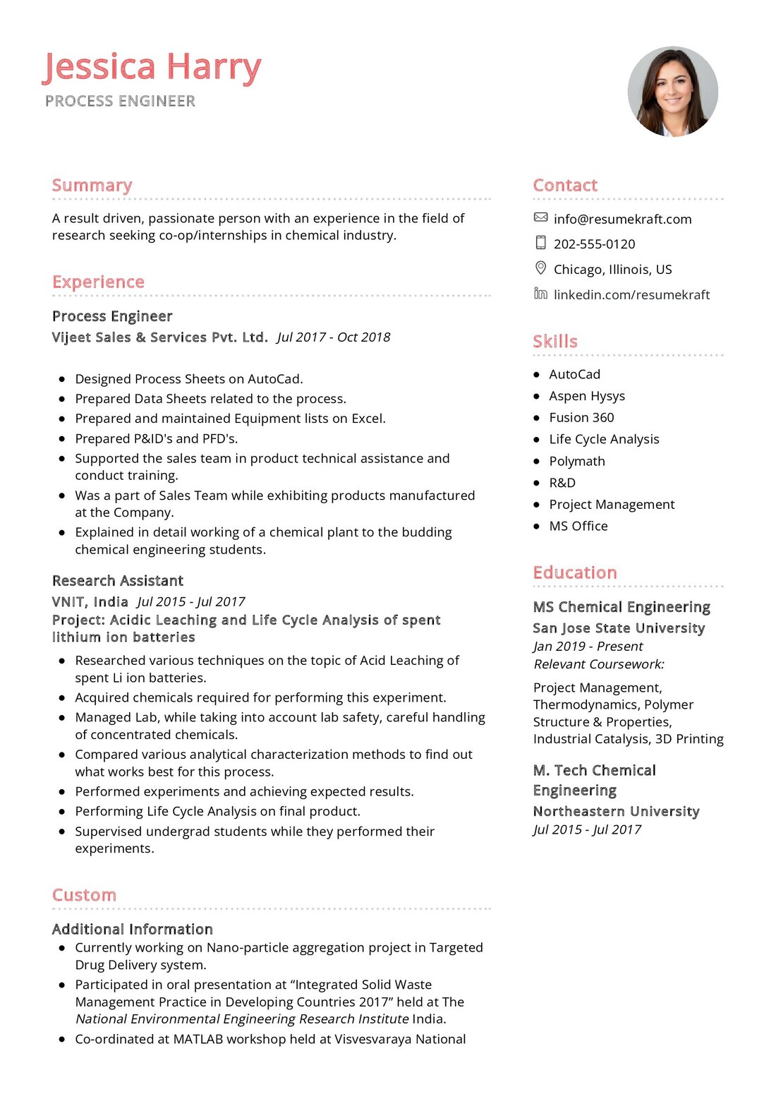 Process Engineer Resume Example In 2024 - Resumekraft