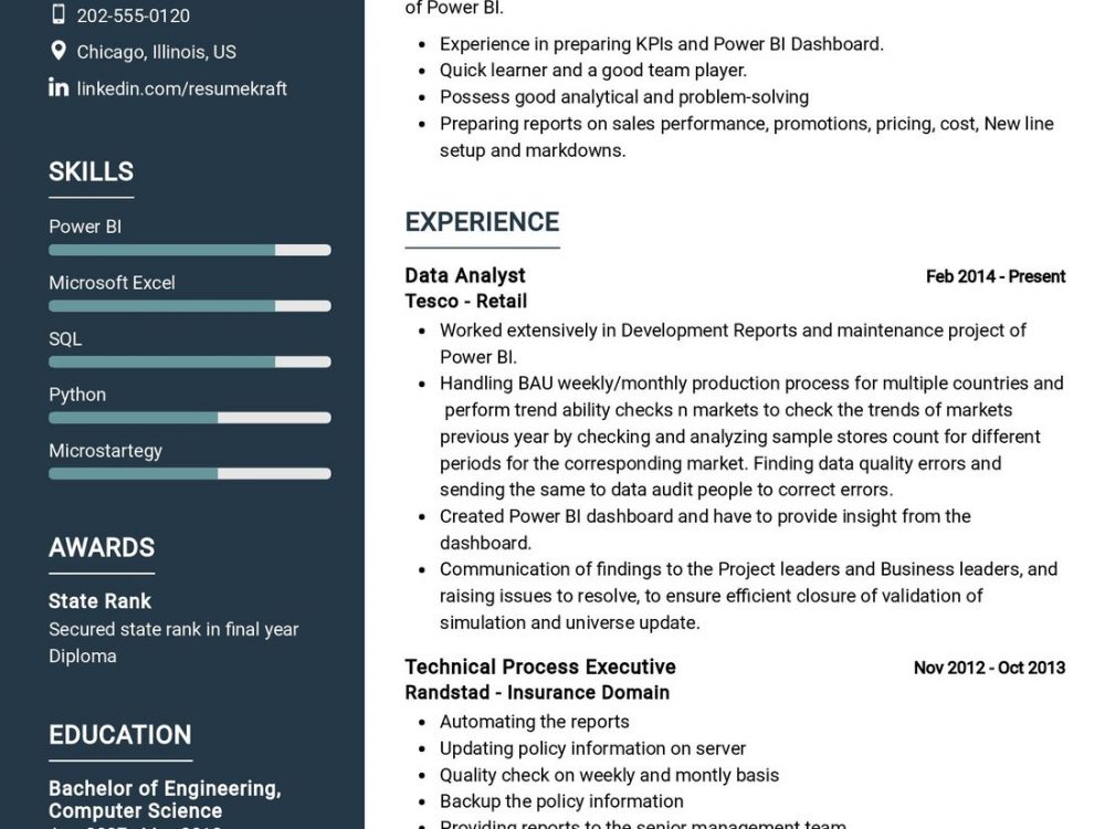 Senior Data Analyst Resume Sample