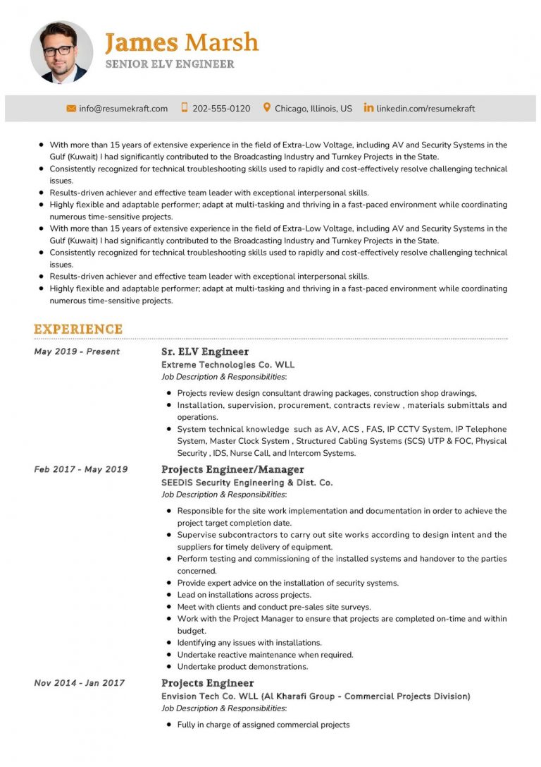 Engineering Resume Examples - Page 12 of 21 in 2024 - ResumeKraft