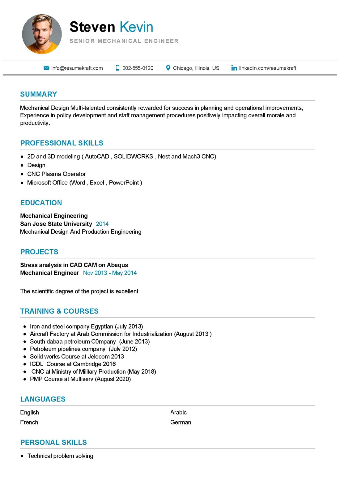 Senior Mechanical Engineer Resume Example In 2024 - ResumeKraft