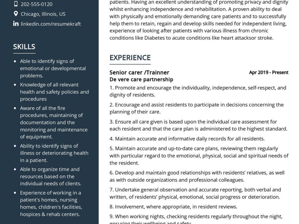 Senior Nurse Resume Example In 2024 - ResumeKraft