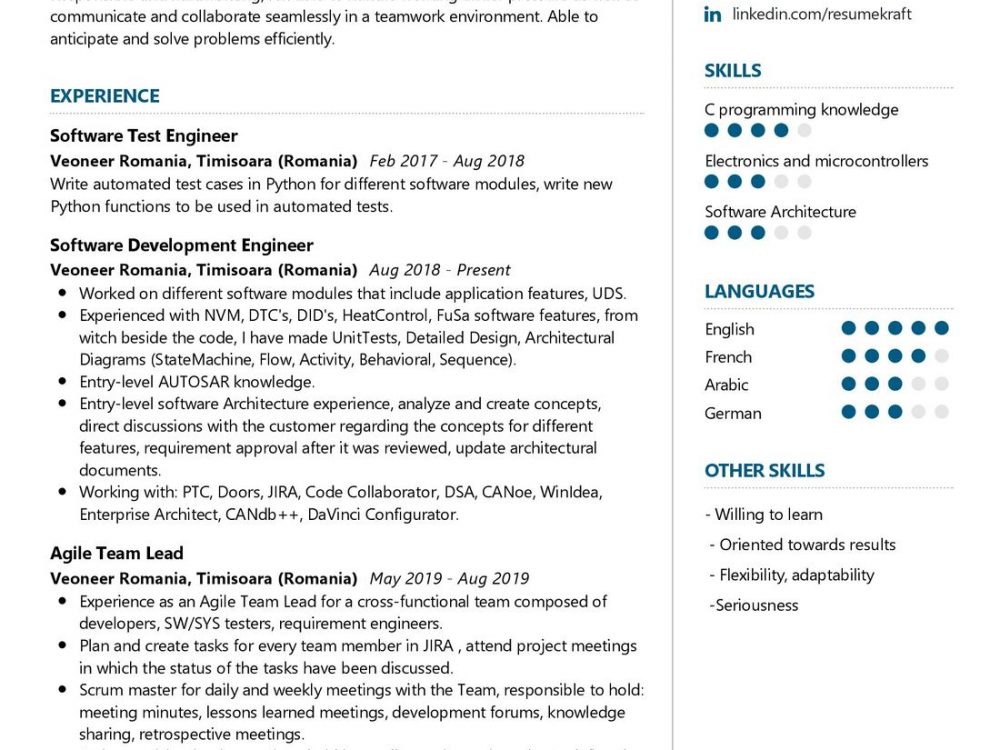 Software Development Engineer Resume Sample in 2024 - ResumeKraft