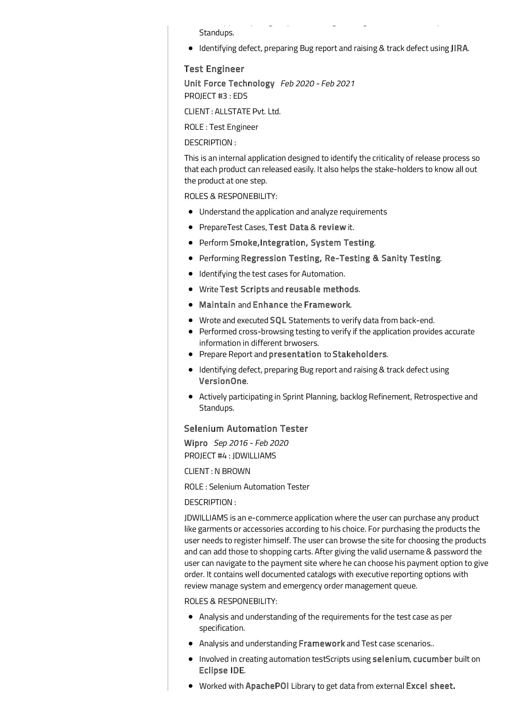 Automation Test Engineer Resume Sample in 2024 - ResumeKraft