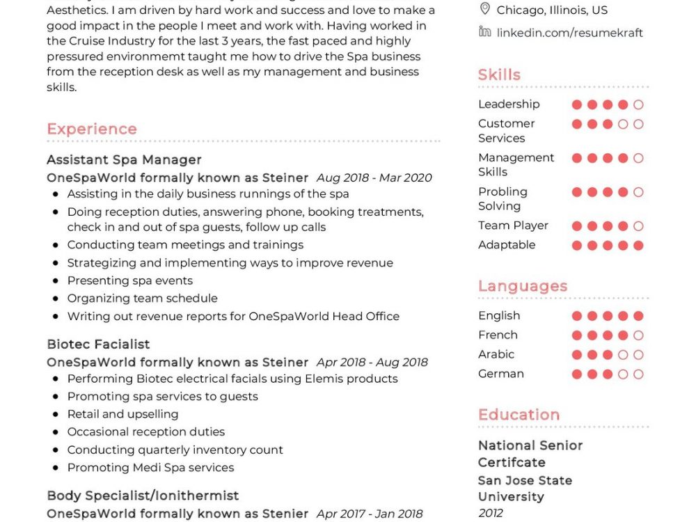 Beauty Therapist CV Example In 2024 ResumeKraft   Beauty Therapist CV Example 1000x750 