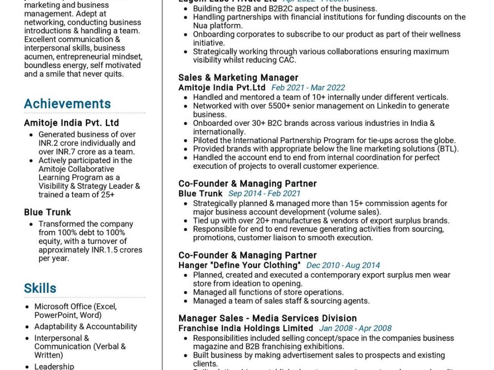 Brand Marketing Resume Example In 2024 - Resumekraft