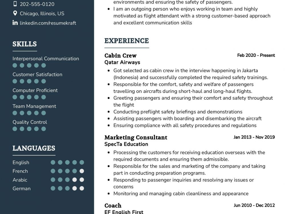 simple resume templates in english