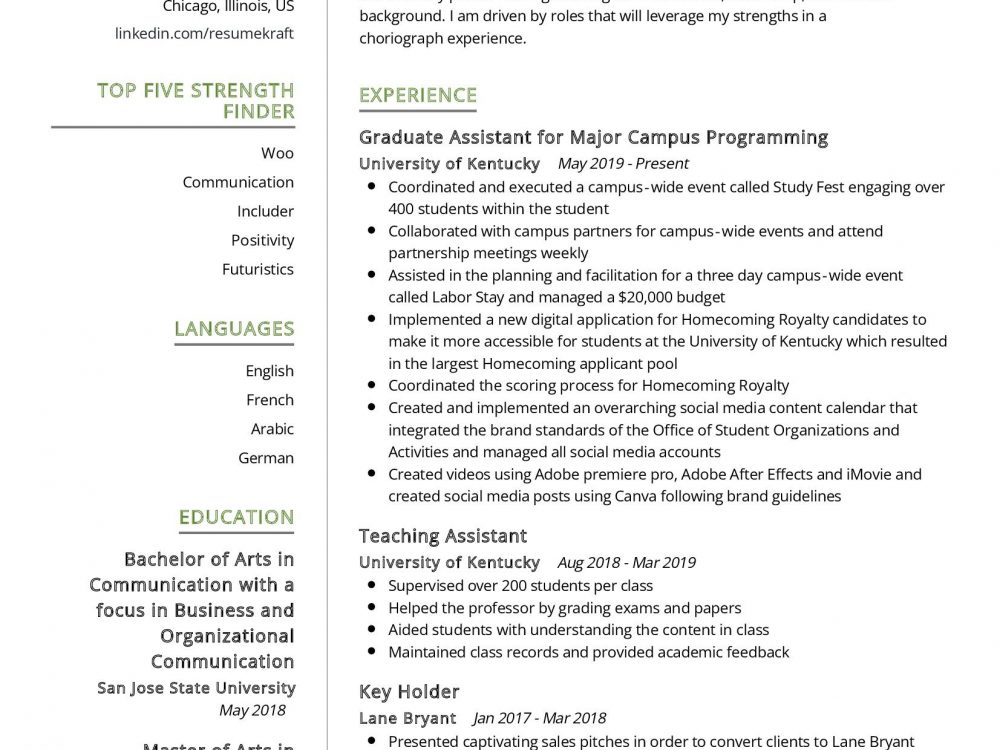 Event Organizer Resume Example