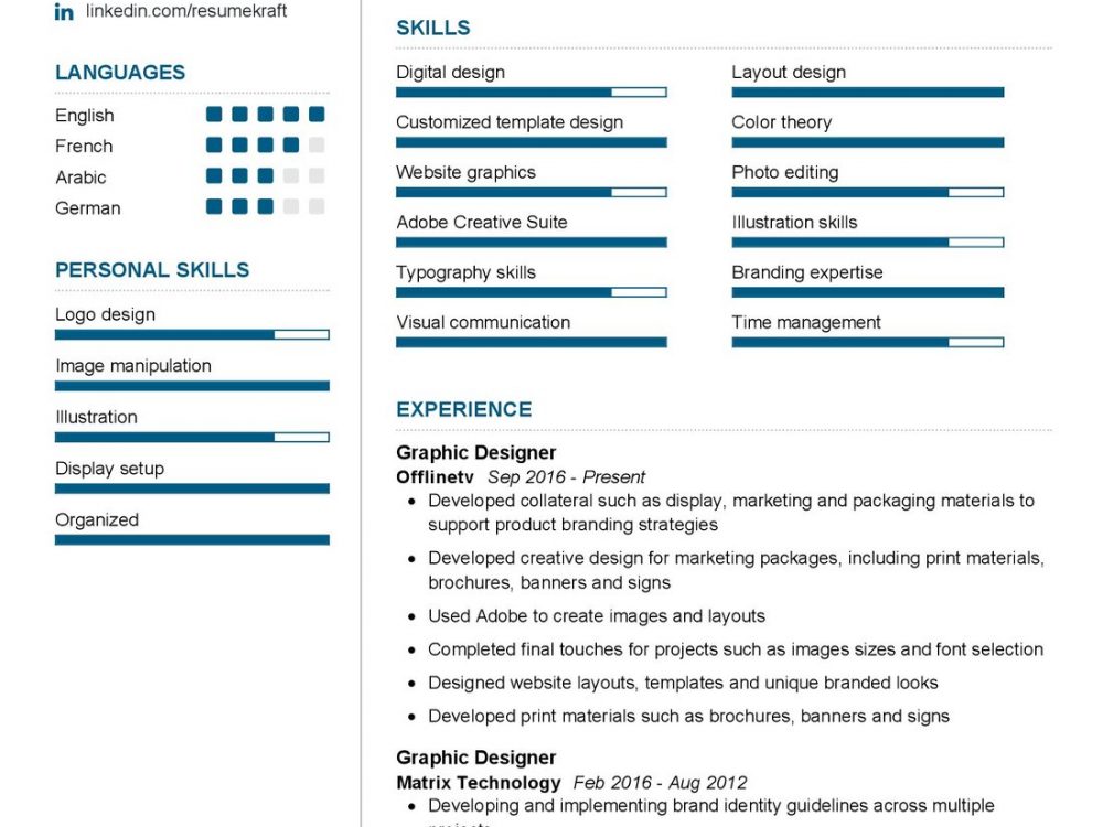 Graphic Designer Resume Example