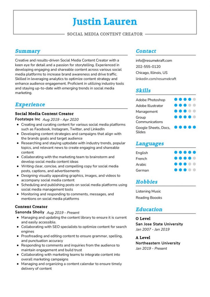 Creative Field Resume Examples - Page 4 of 9 in 2024 - ResumeKraft