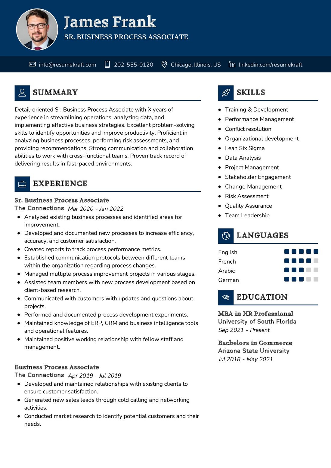 Business Process Associate Resume Example In 2025 ResumeKraft