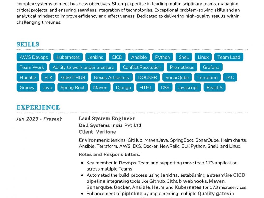 Lead System Engineering Resume - Lead System Engineering Resume Sample 1000x750