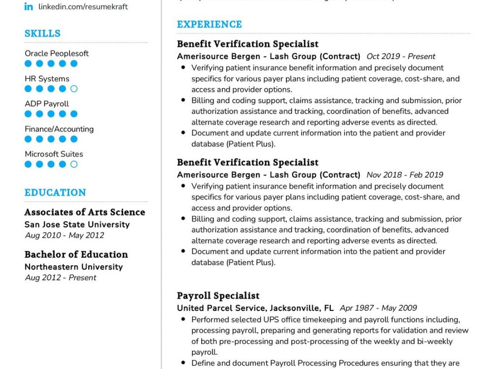 Payroll Specialist Resume Example In 2024 - ResumeKraft