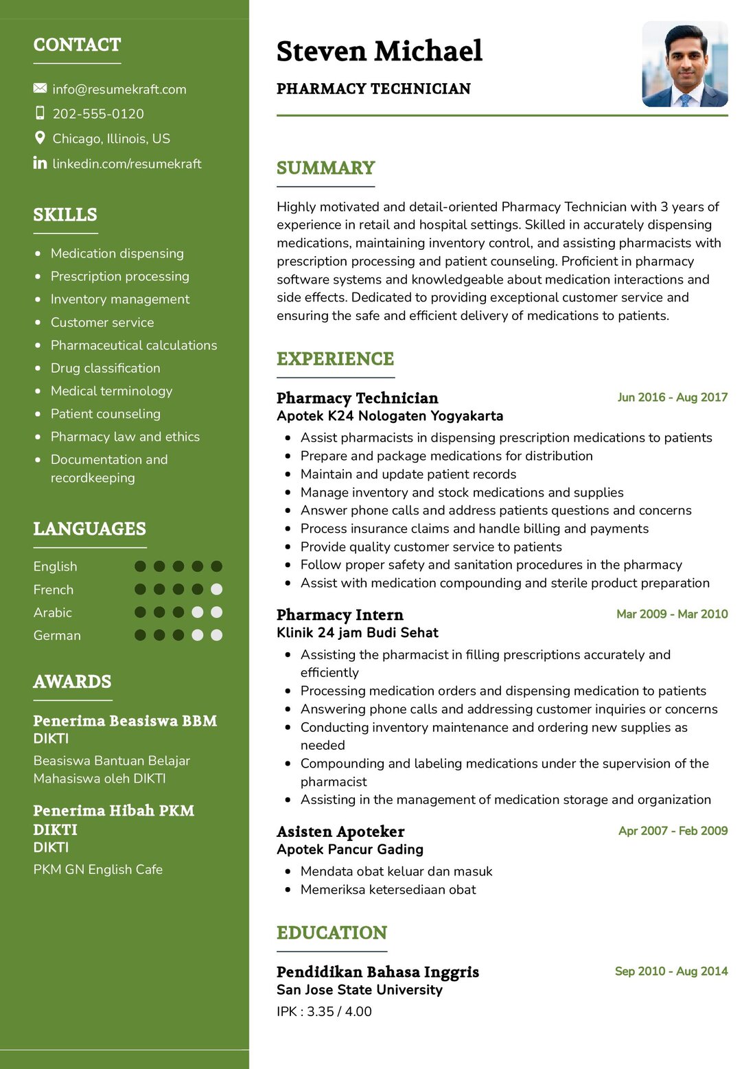 Pharmacy Technician CV Example in 2024 - ResumeKraft