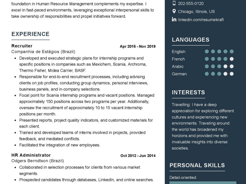 Recruiter Resume Sample