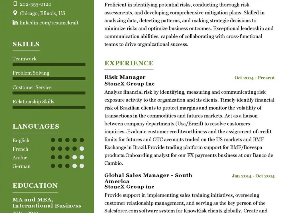 Risk Manager Resume Sample in 2024 - ResumeKraft