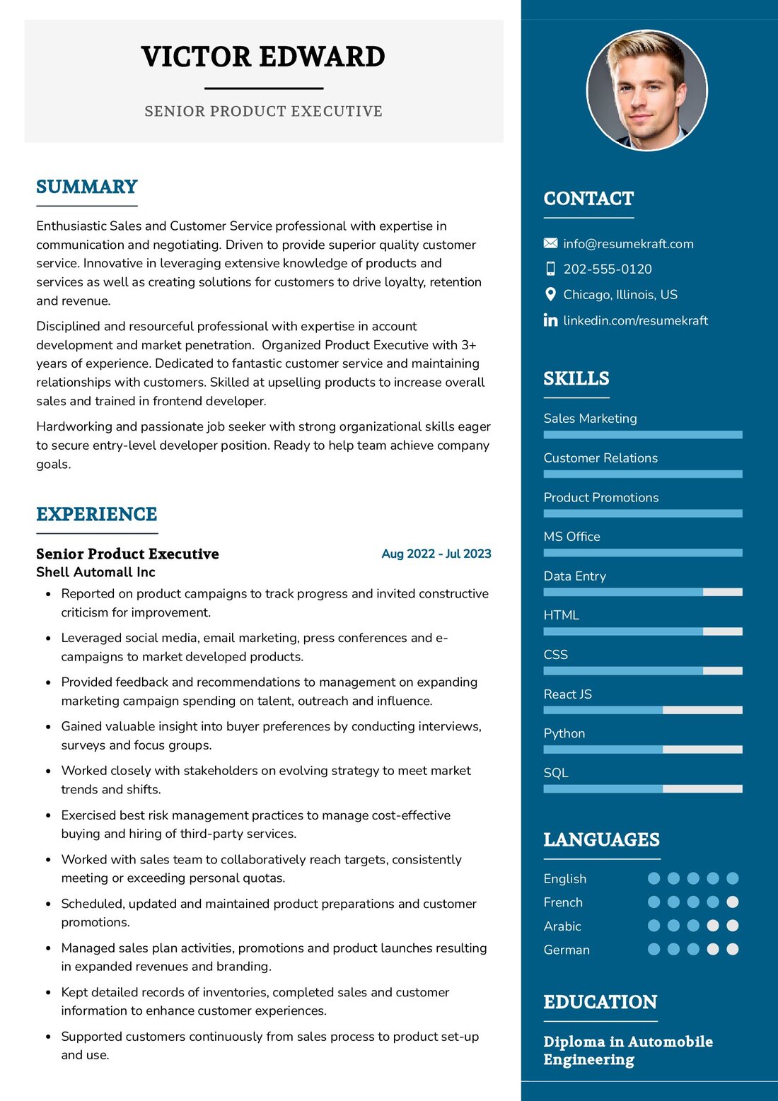 Senior Product Executive Resume Sample in 2024 - ResumeKraft