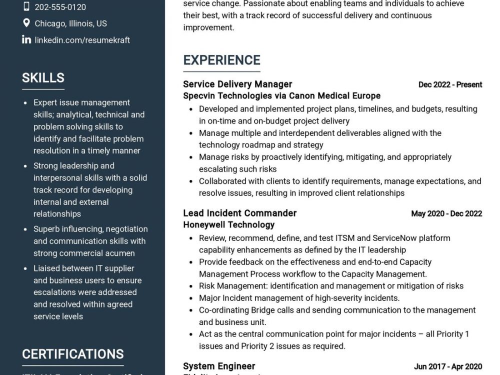 service-delivery-manager-resume-sample-in-2024-resumekraft