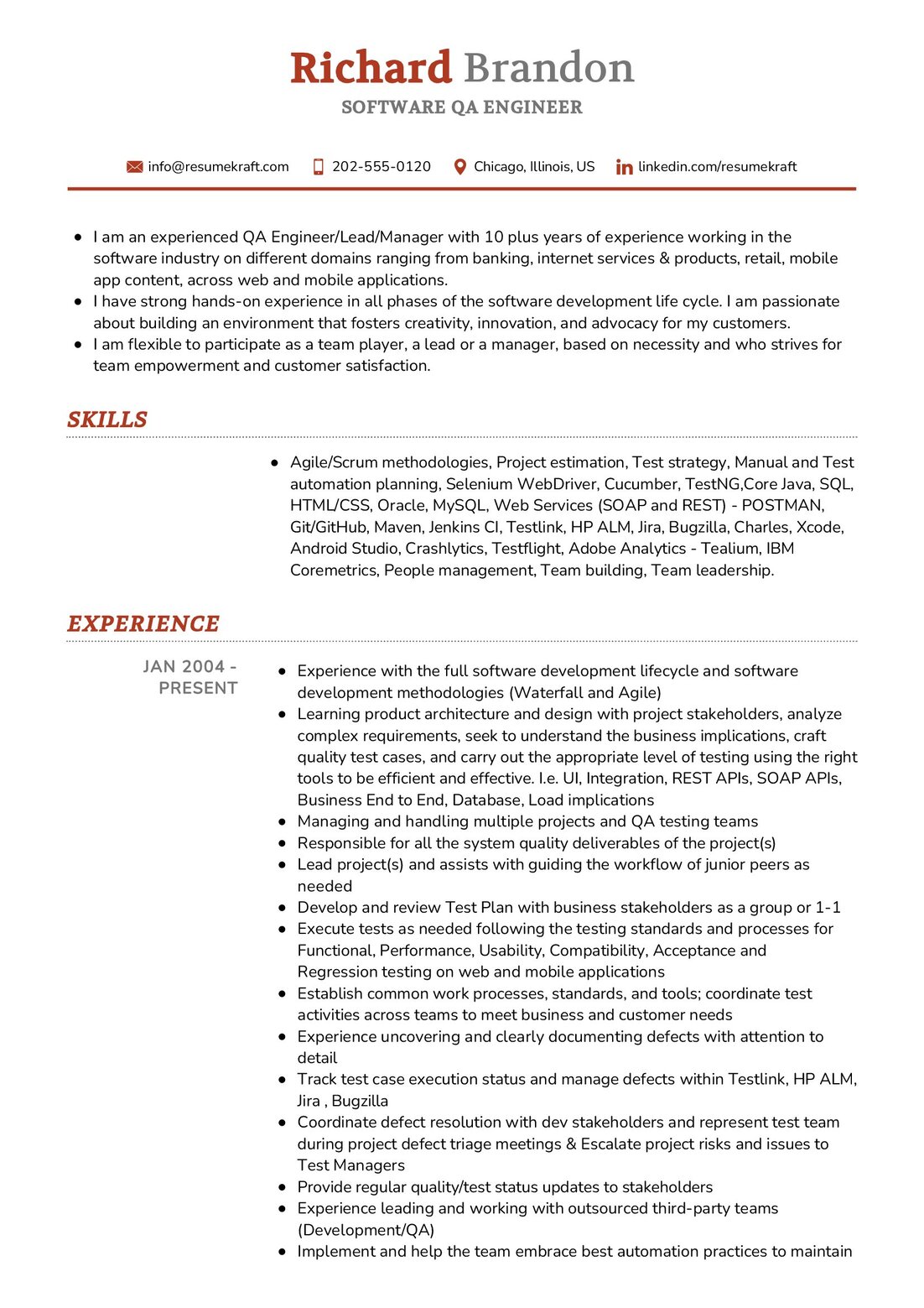 Web Tester Resume Examples & Samples for 2023