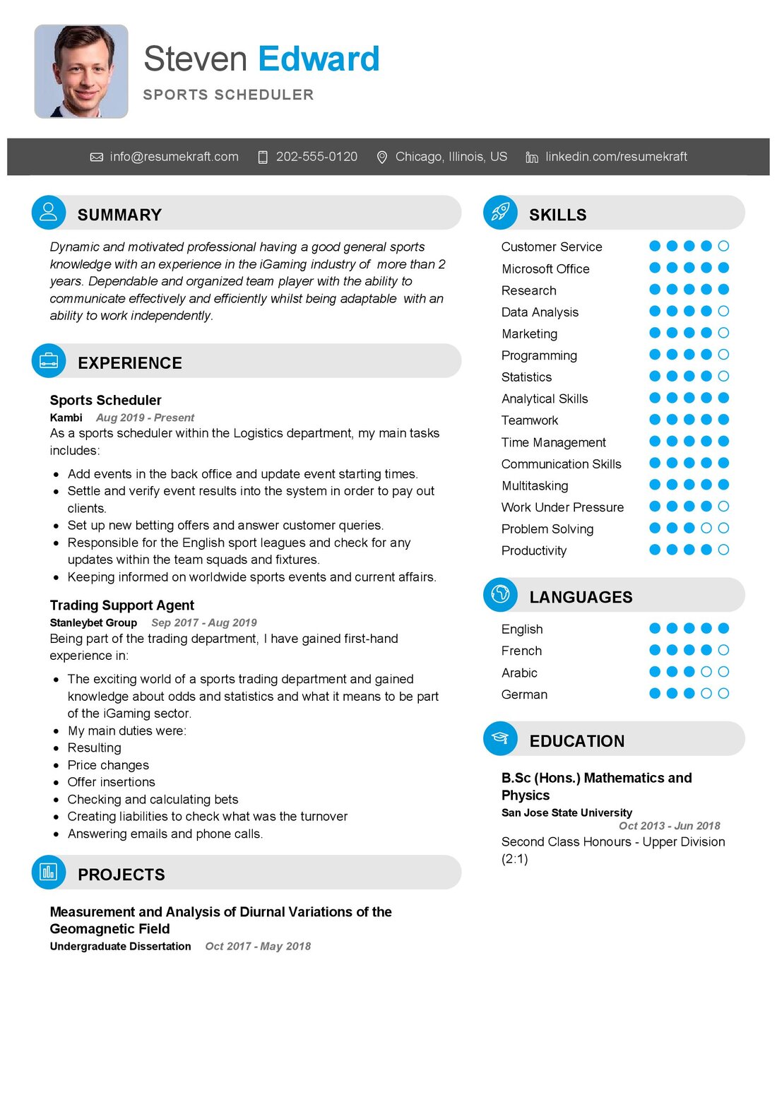 Sports Scheduler Resume Sample in 2024 - ResumeKraft